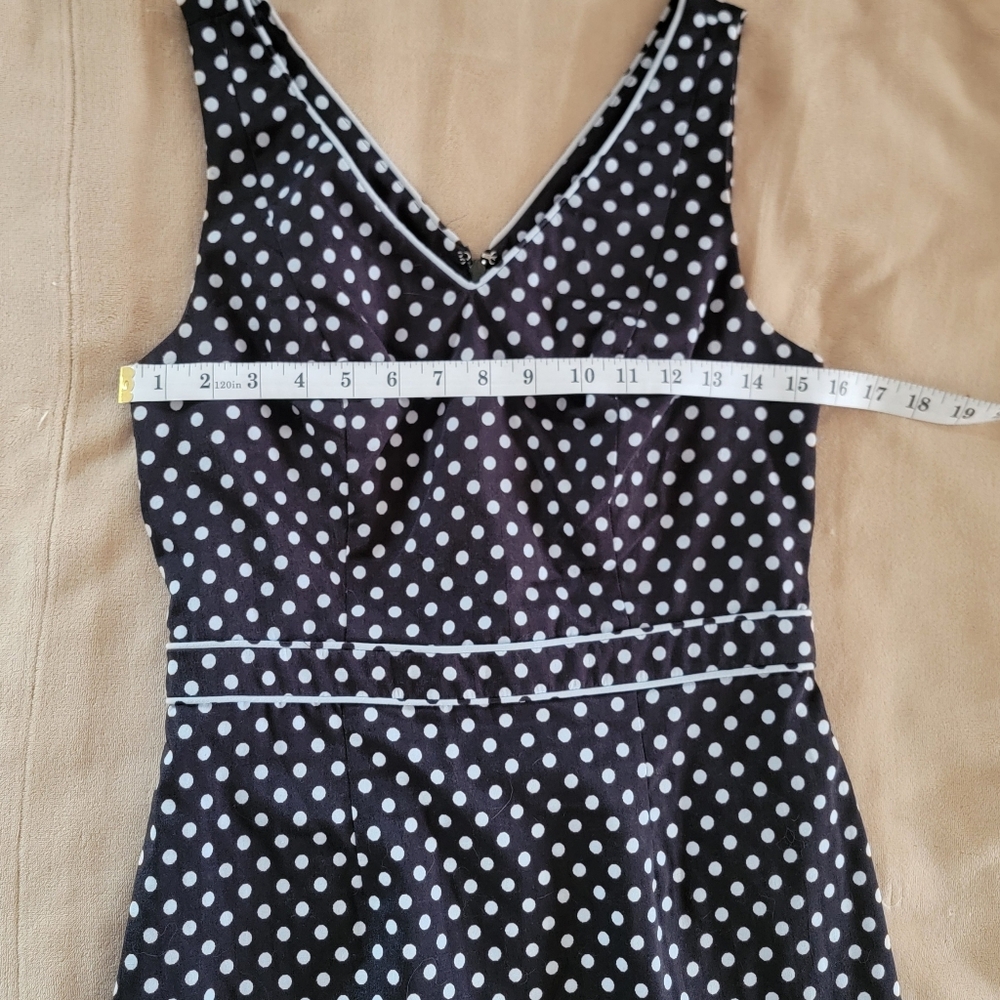 The Limited Polka Dot Sleeveless V Neck Sheath Dress - Picture 7 of 12